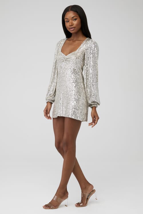 Platinum Sequin Dress