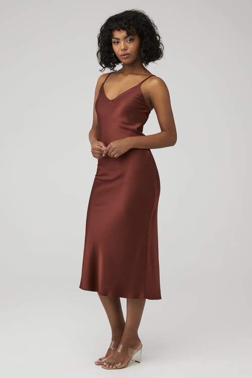 Bardot | Anja Slip Dress in Chocolate| FashionPass