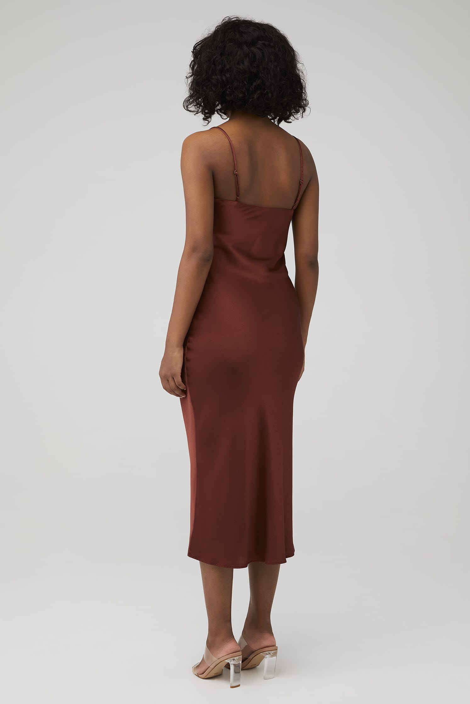backless dresses white Francoise | White Cowl Neck Backless Maxi Dress With Lace Insert main image 1