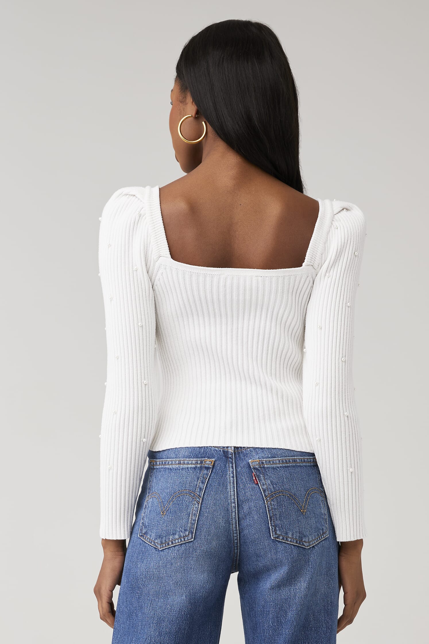 Balloon Sleeve Loveriche Sweater ASTR Ansel Embellished Sweater In