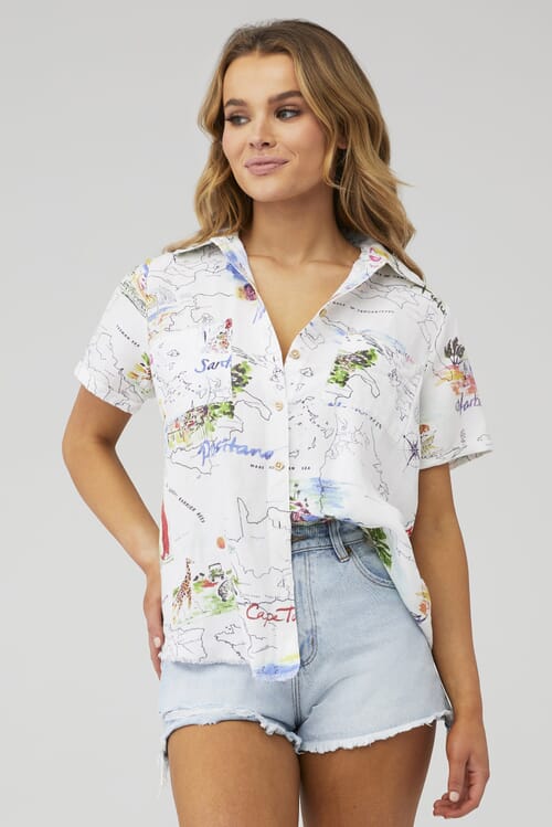 Rococo Sand | X Fashionpass Plum Shirt in Mix Fruit| FashionPass