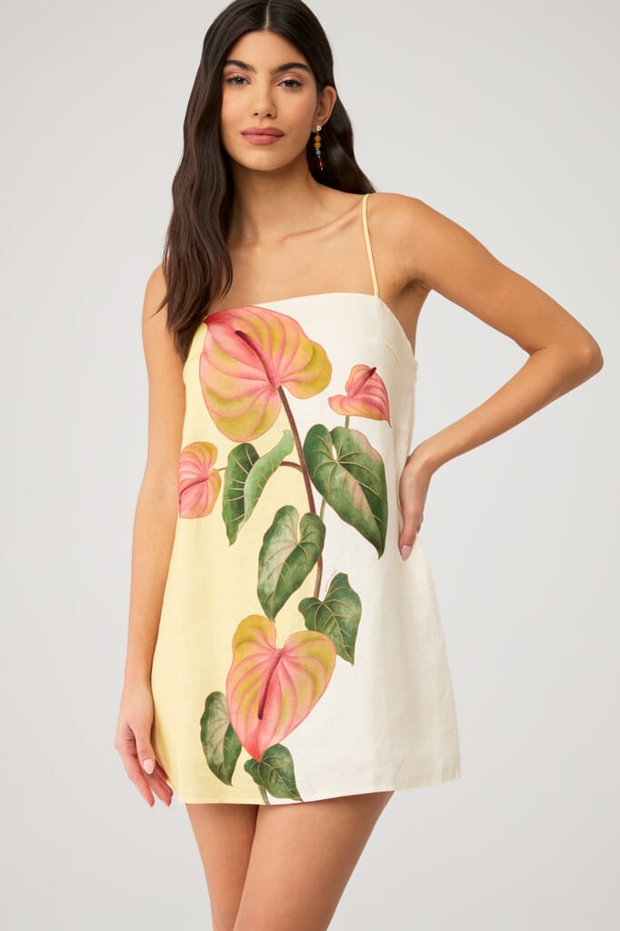knee length dresses for ladies Steph Mini Dress ~ Italian Picnic Linen – Show Me Your Mumu