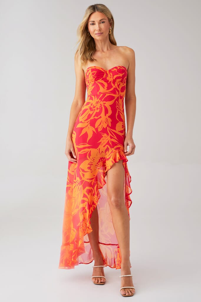 ASTR Anisha Dress in Orange Lavender