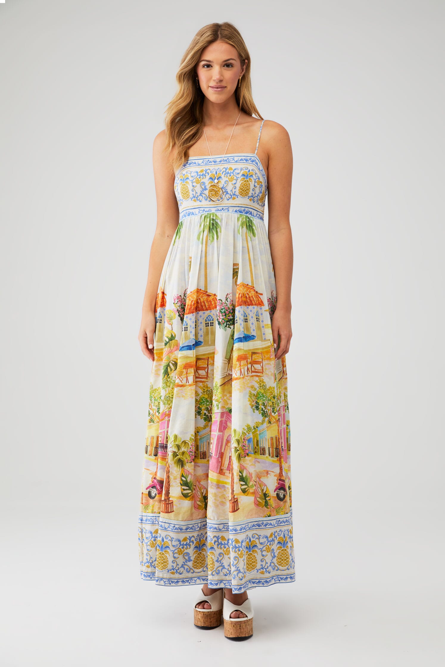 FARM RIO | Aracati Multicolor Maxi Dress in Aracati Multicolor| FashionPass
