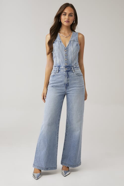 Denim Zip-Front Jumpsuit | Madewell