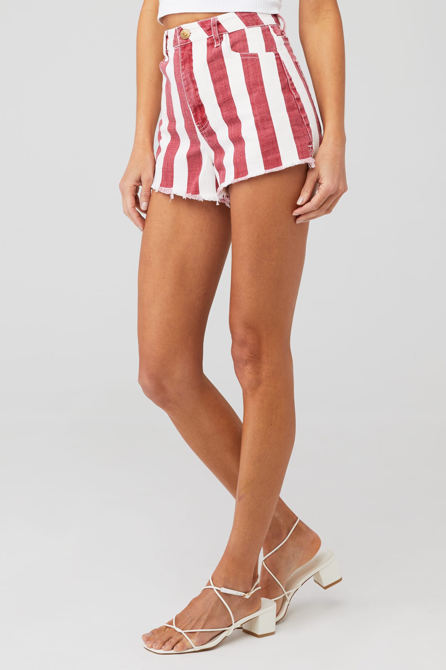 Show Me Your Mumu | Arizona High Waisted Shorts in Candy Stripe