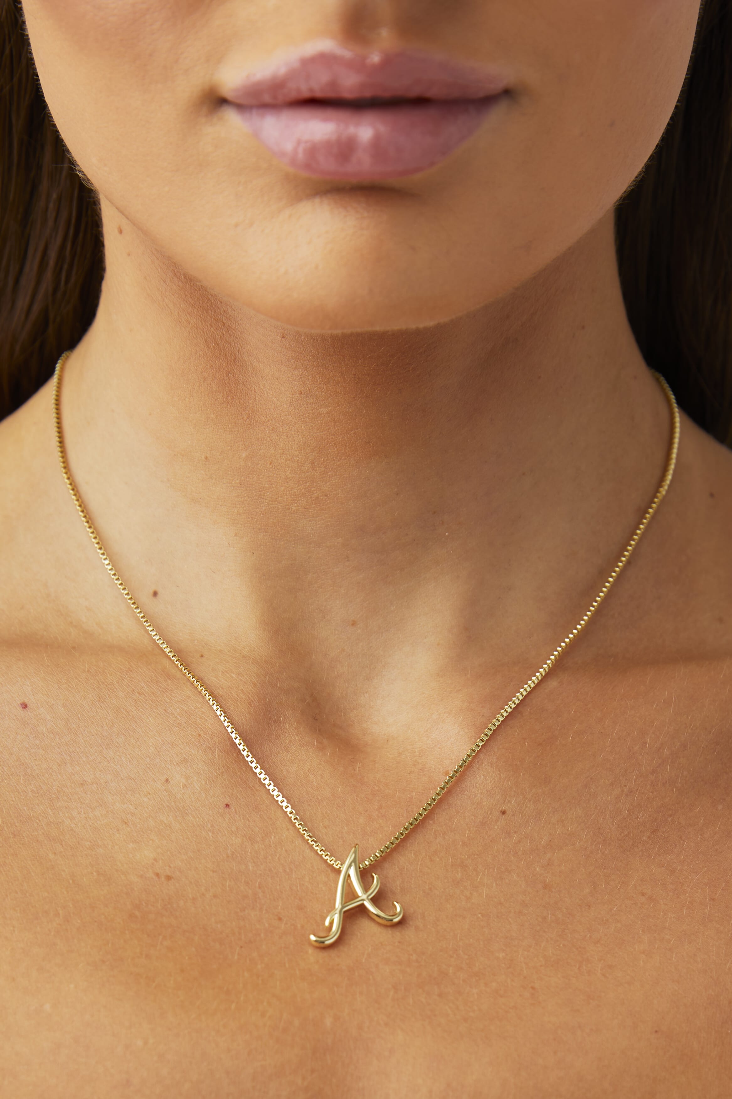 Luv Aj Atlanta Tilted Charm Necklace in Gold| FashionPass - Main Image