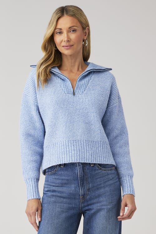 FARM RIO | Winter Tapestry Sweater in Winter Tapestry Blue| FashionPass