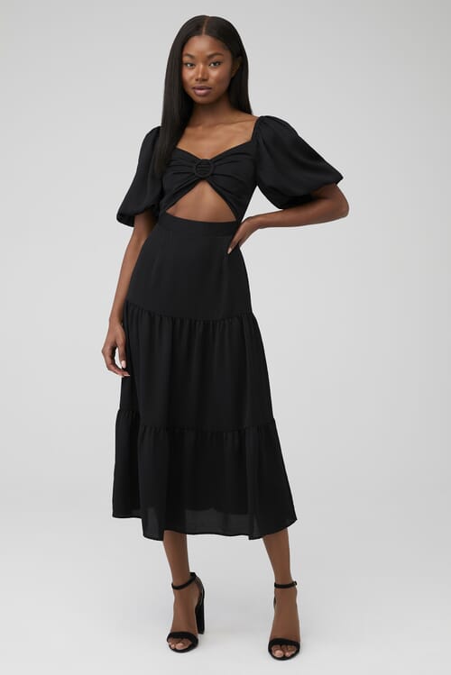 MINKPINK | Audrey Midi Dress in Black | FashionPass