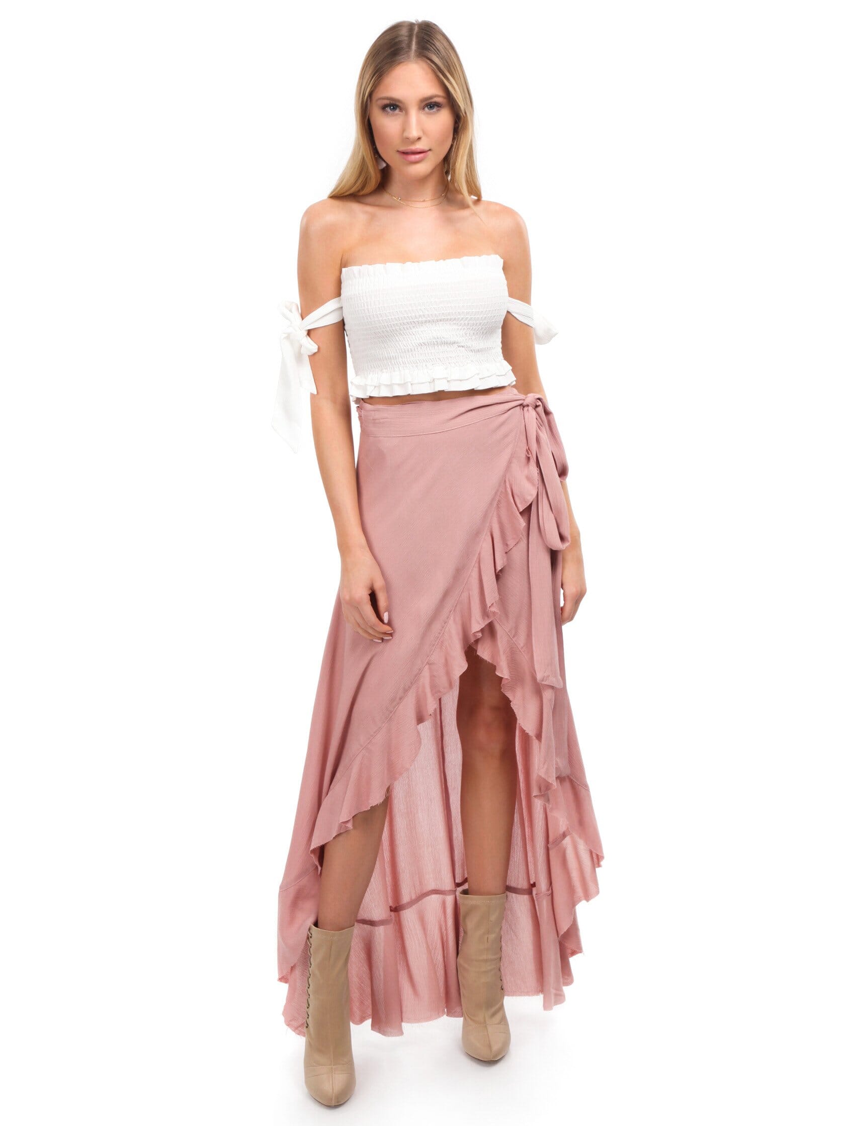 Blue Life Aura Skirt In Nude Rose Fashionpass