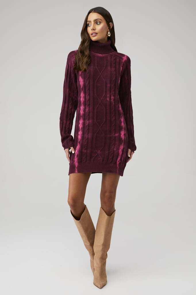 striped rib knit dress Striped Rib Dress