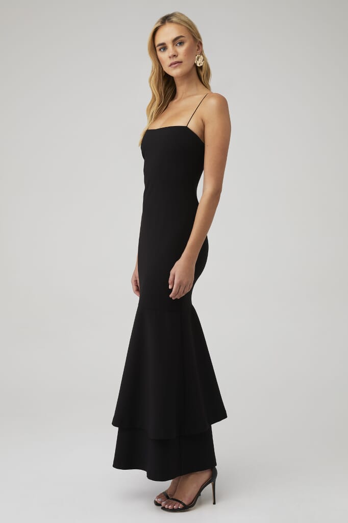 LIKELY | Aurora Gown in Black | FashionPass