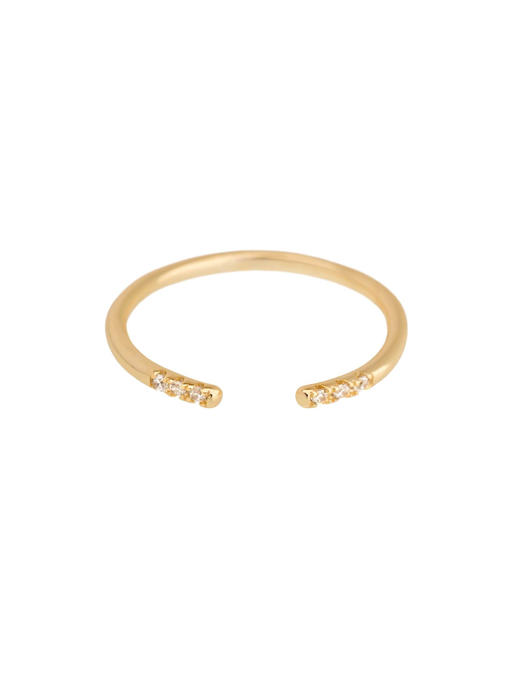 SHASHI Ava Adjustable Ring in Gold