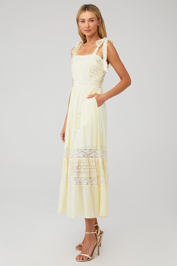 LoveShackFancy | Ayala Dress in Gilded Yellow| FashionPass