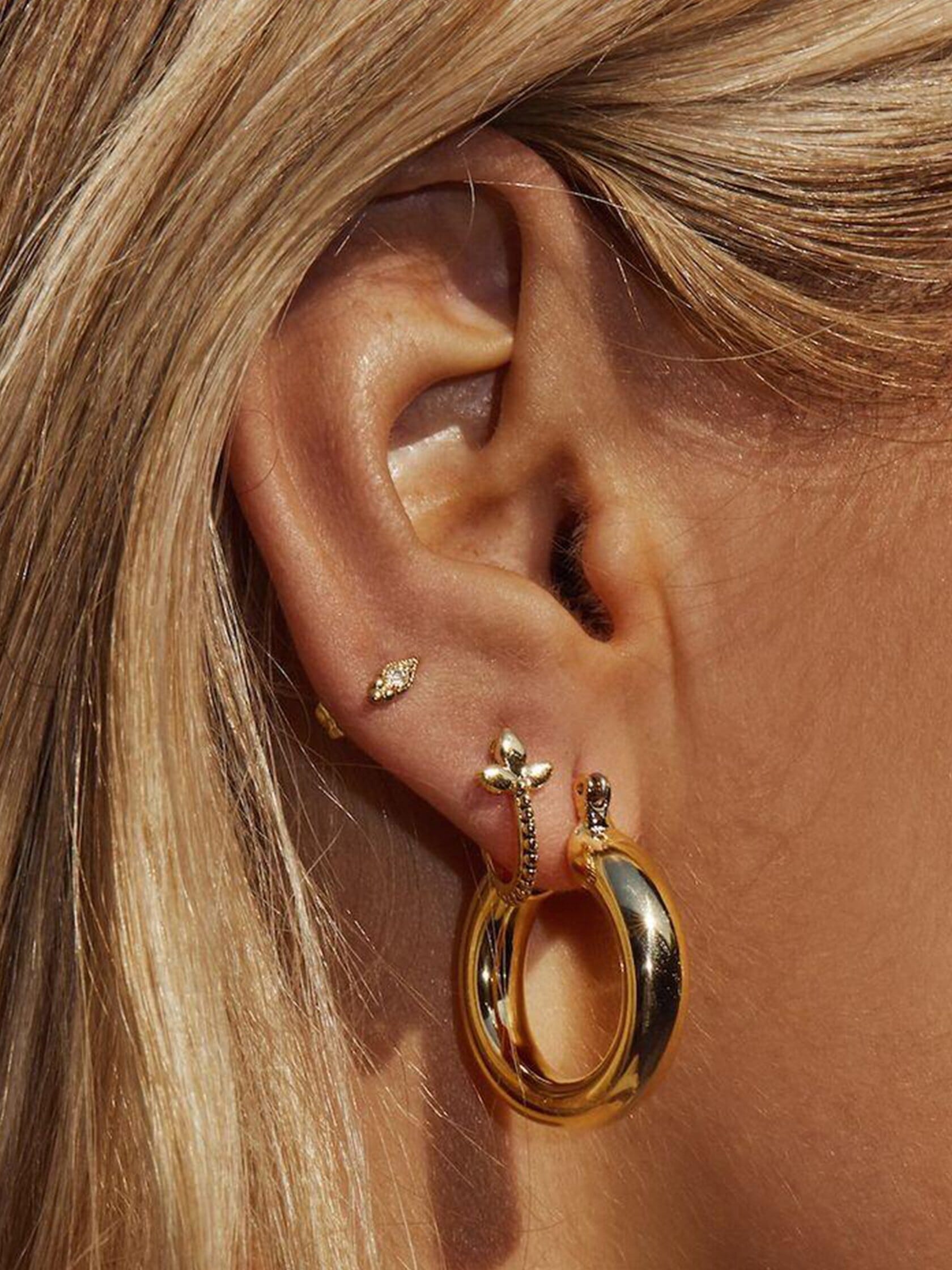 Luv Aj Baby Amalfi Tube Hoops in Gold| FashionPass