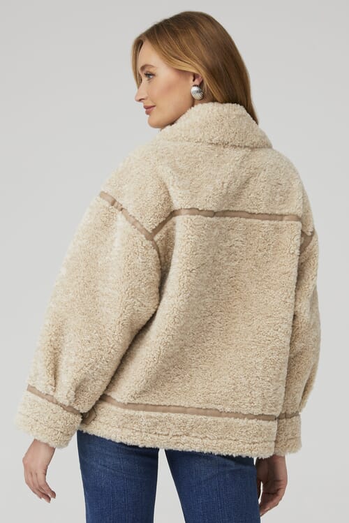 Oversized faux shearling hotsell coat