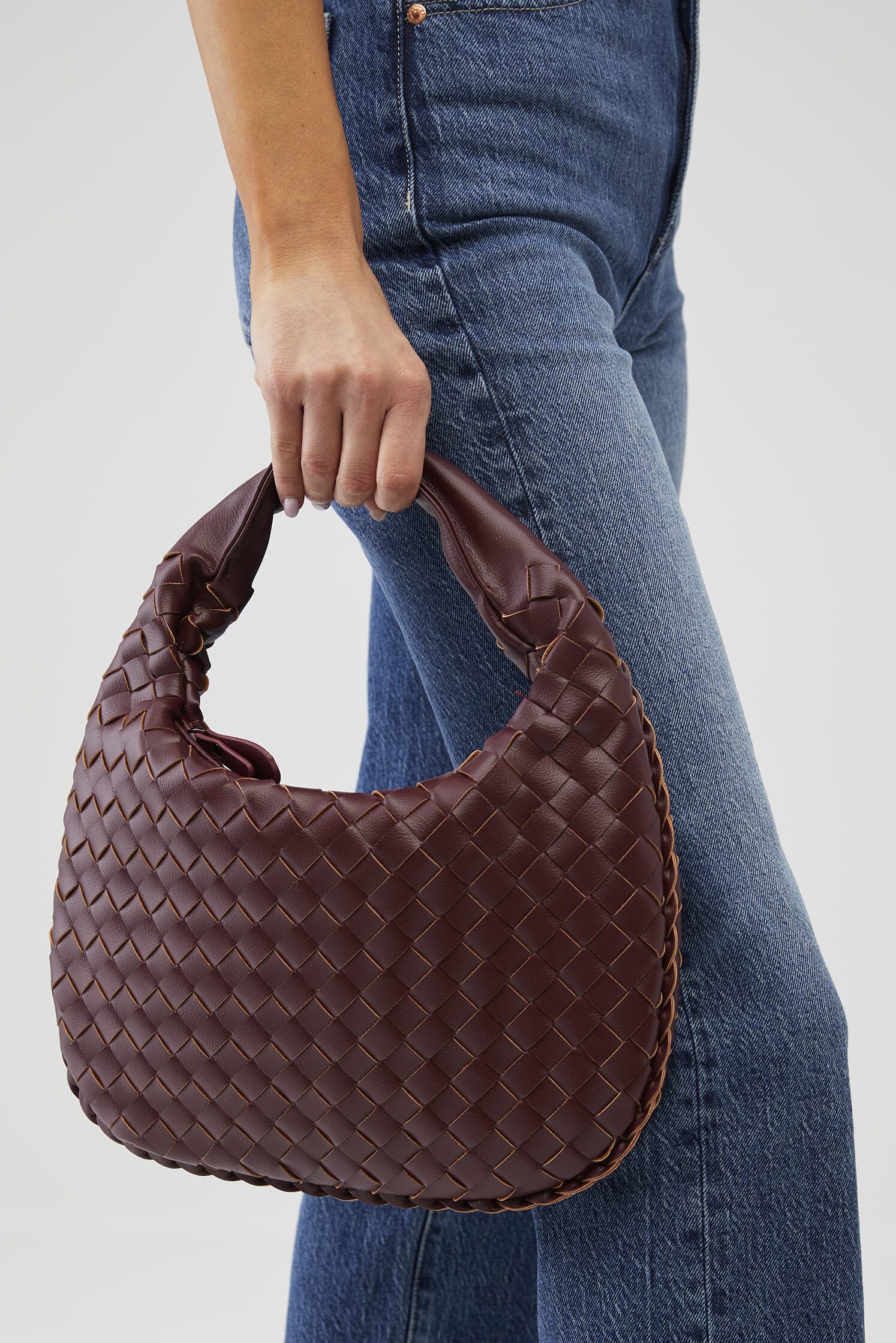 8 Other Reasons Burgundy Sherpa Faux Leather Shoulder Bag Wine Red Bag 8 Other Reasons | Emily Shoulder Bag in Red| FashionPass main image 4