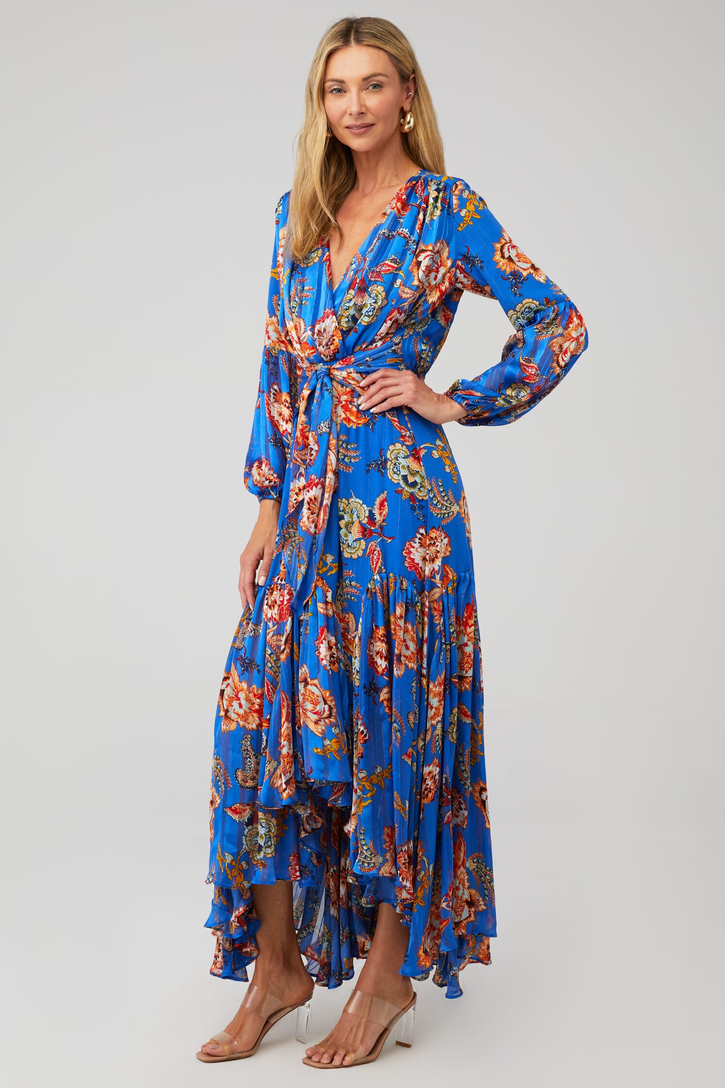 Elliatt Navy Floral sale High-Low Dress