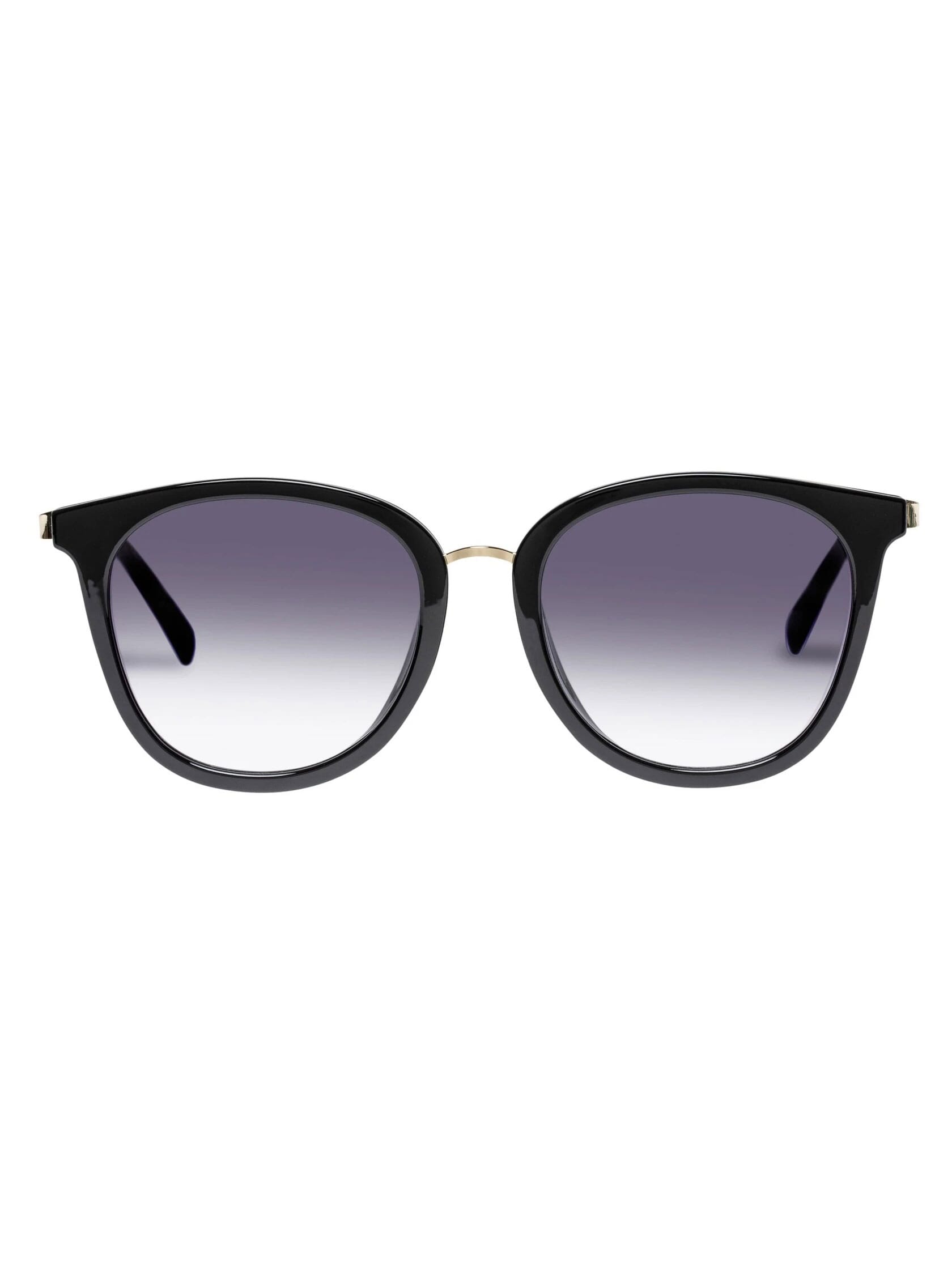 Le Specs Black and Gold Sunglasses Le Specs | Treasure | Gold & Smoke Mono Lens Sunglasses  main image 4