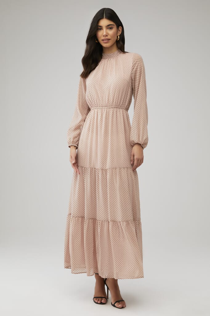 chinese dress ladies Dropped-Waist Strappy Midi Dress in Multicolour Print L / Paradiso