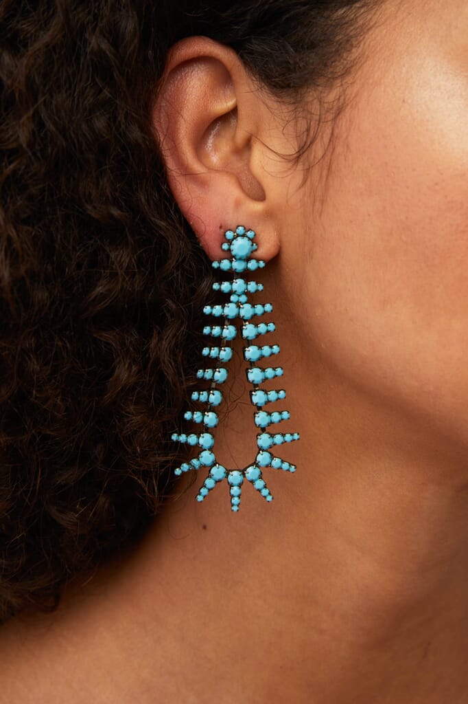 Elizabeth Cole Beatrix Earrings In Turquoise Fashionpass 0553