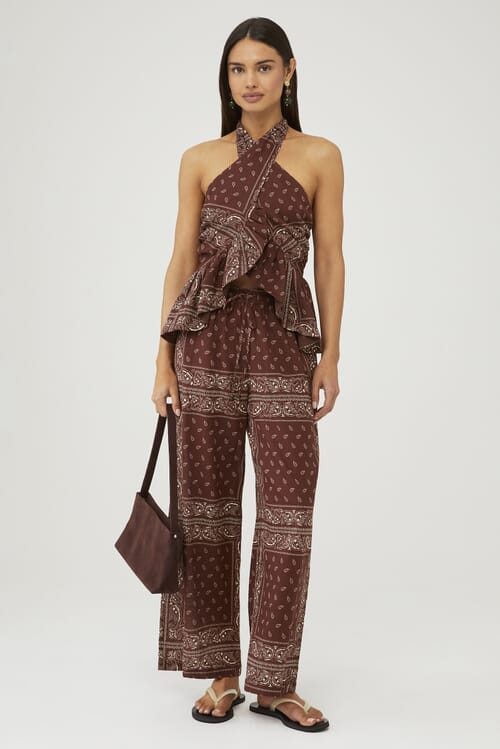 Être Aimé | Benedita Top in Mocha Bandana| FashionPass