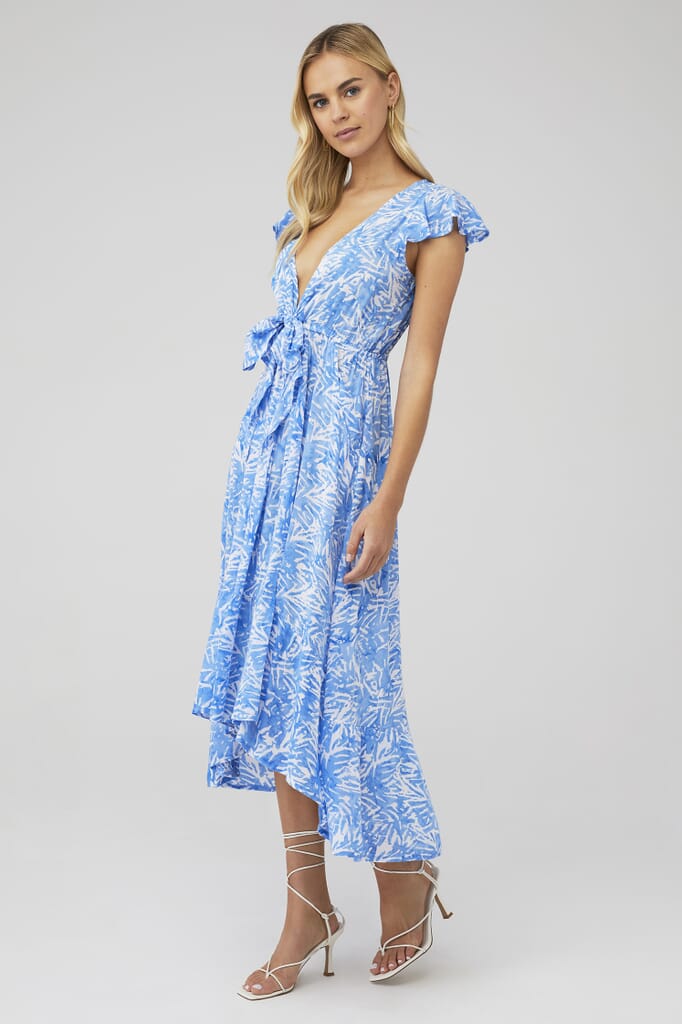 TIARE HAWAII | Blake Maxi Dress in Batik Breeze Sky| FashionPass