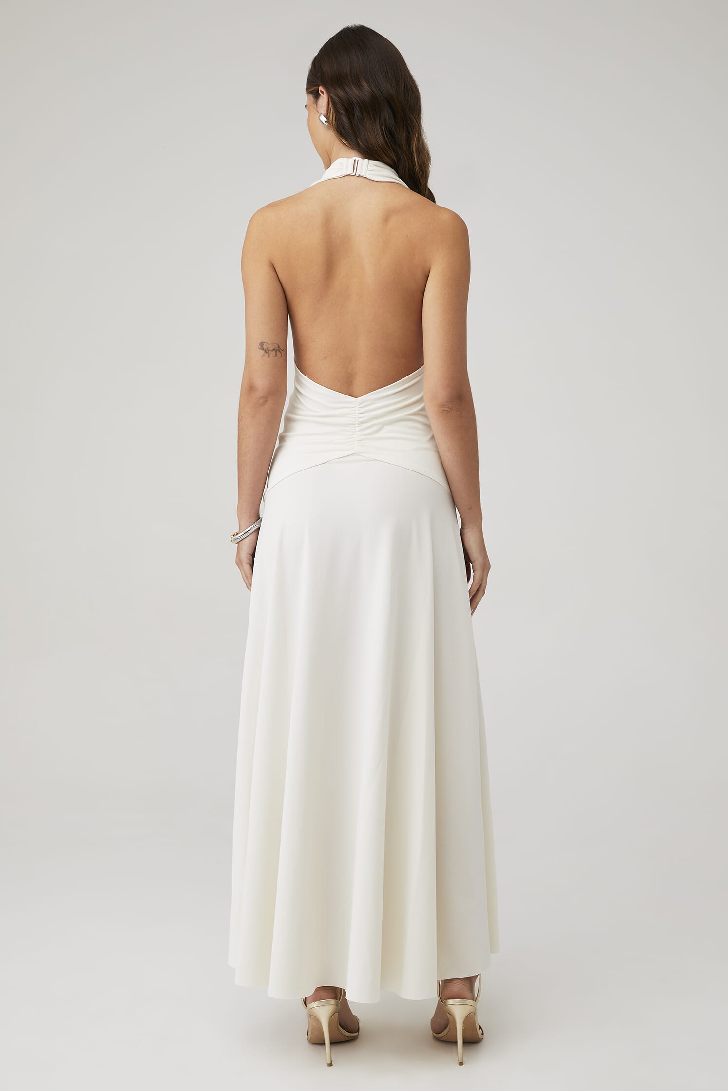 BEC + BRIDGE | Blanche Halter Maxi Dress in Ivory| FashionPass