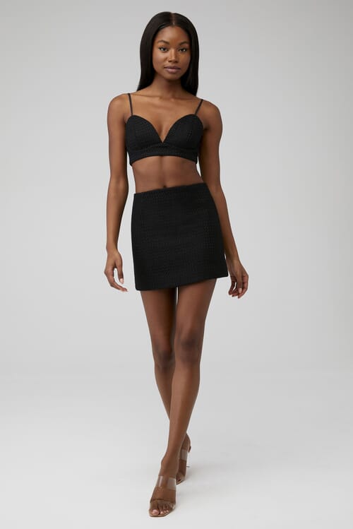 For Love & Lemons | Julia Mini Dress in Black| FashionPass