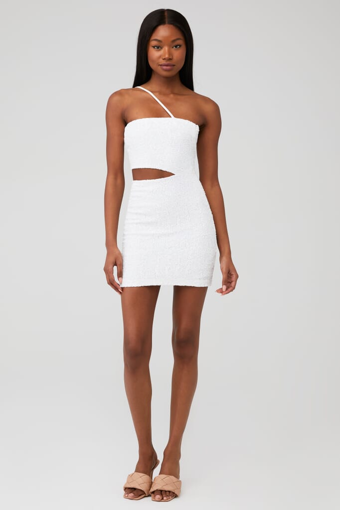 Amanda Uprichard | Brinley Mini Dress in White| FashionPass