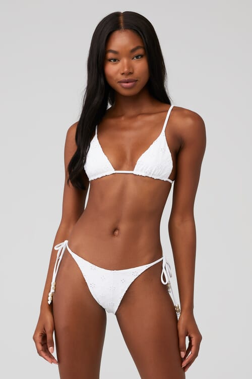 L Space Brittany Bikini Top in White FashionPass