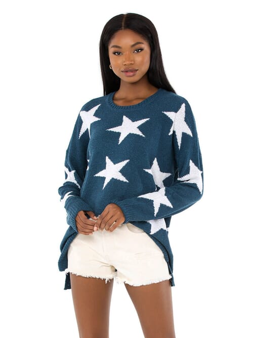 Show Me Your Mumu | Bronson Sweater in Star Tossed Knit 