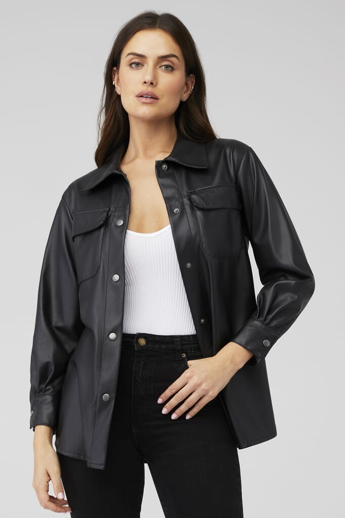 Steve Madden | Faux Good Measure Shacket in Black| FashionPass