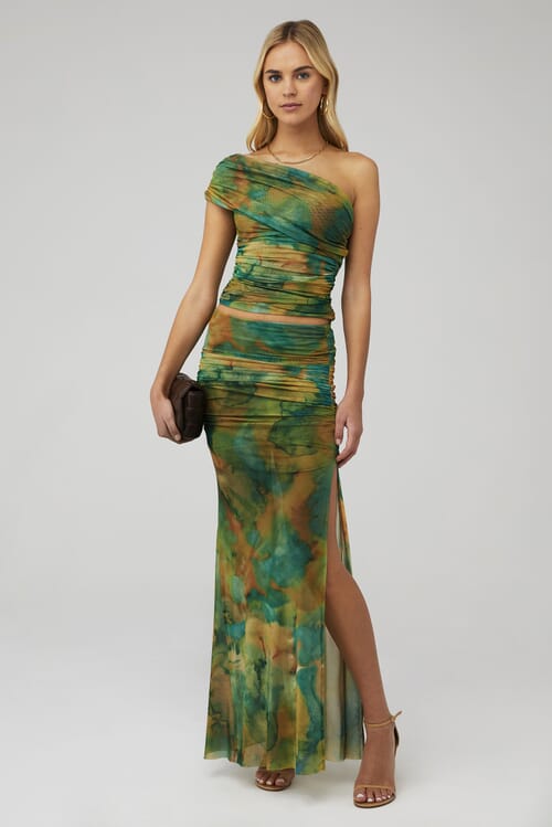 Ronny Kobo | Bruno Skirt in Acid Tie Dye Multi| FashionPass