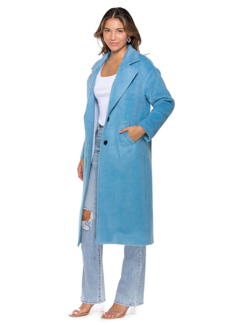 Blue best sale longline coat