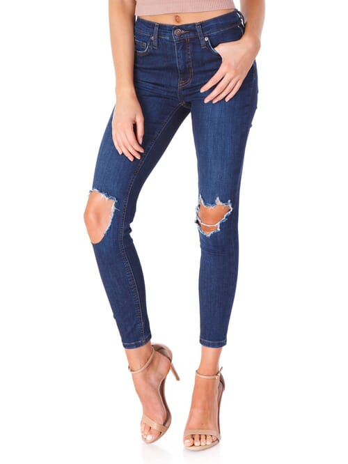 Free people store busted knee skinny