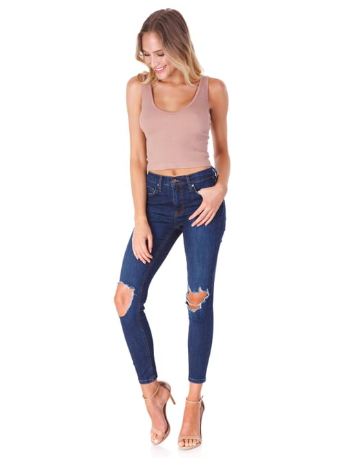 Free people busted knee sales skinny jean