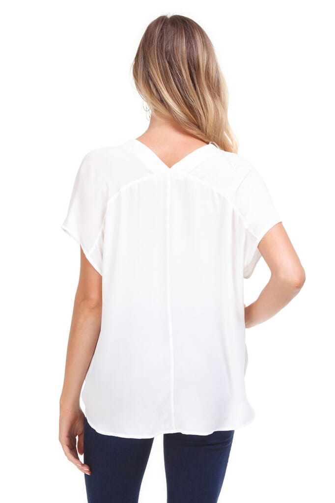 Lush Button Up Blouse in White