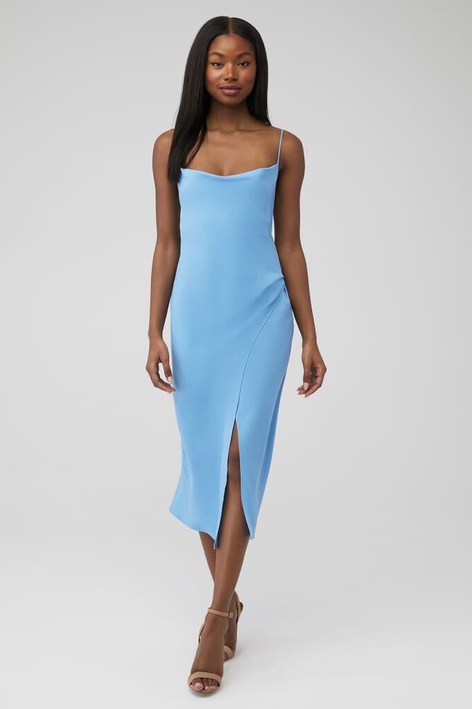 Finders Keepers | Calypso Midi Dress in Blue| FashionPass