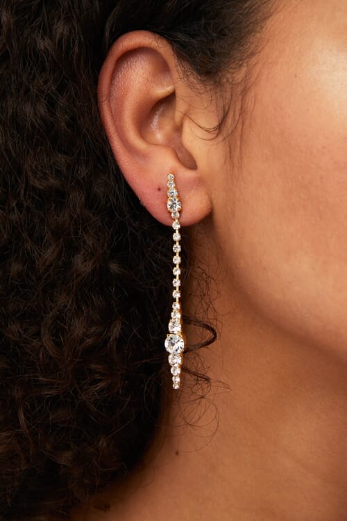 Elizabeth Cole | Camila Earrings in Crystal| FashionPass