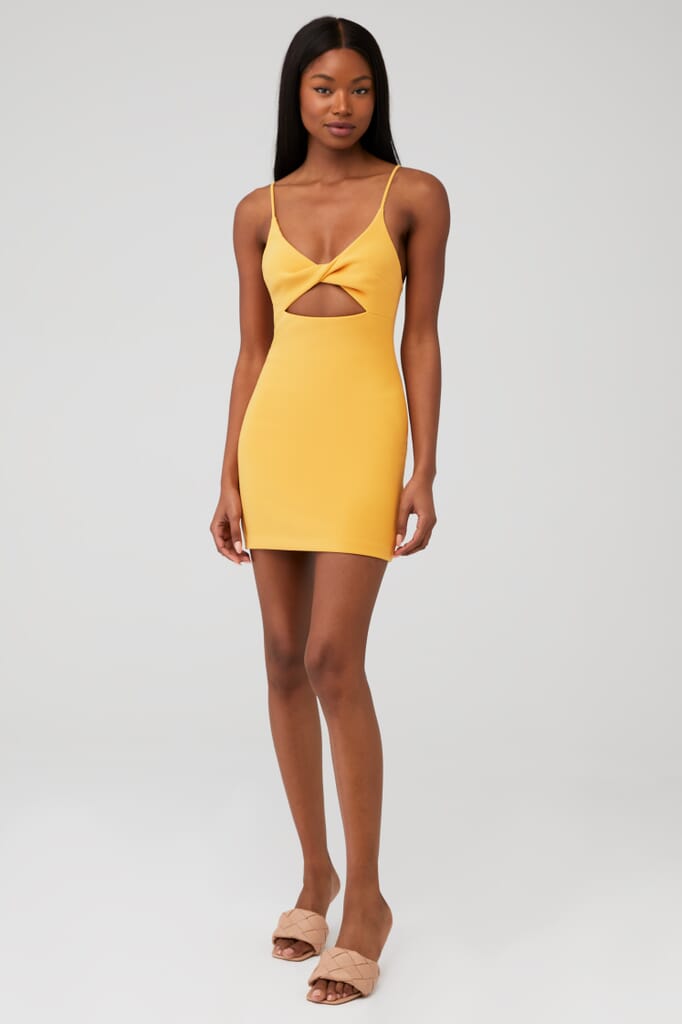 Yellow bec sale and bridge dress