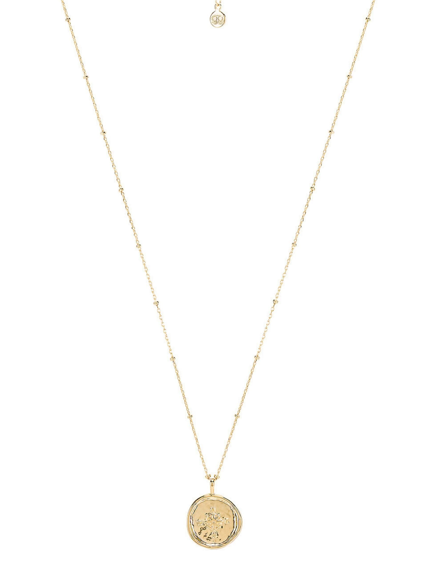 Gorjana | Compass Coin Necklace in Gold| FashionPass