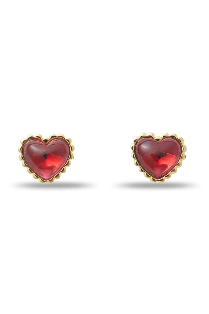LELE SADOUGHI Candy Heart Stud Earrings in Dahlia FashionPass