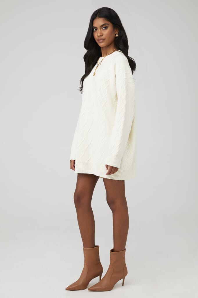 Show Me Your Mumu | Canyon Tunic Sweater in Cream Fuzzy Knit | FashionPass