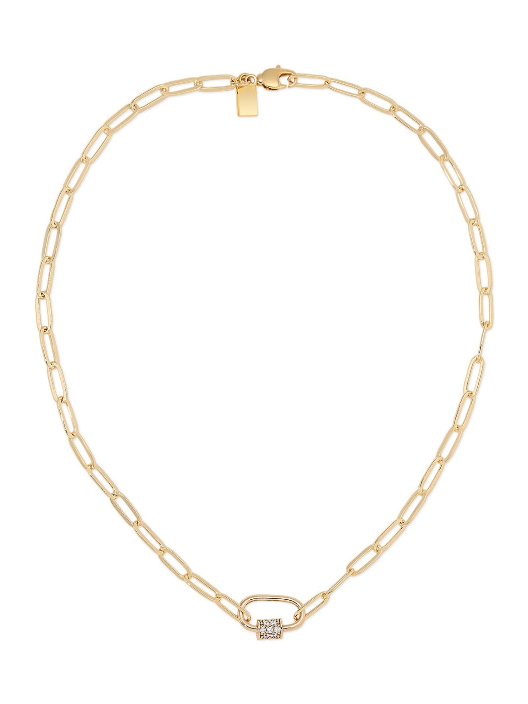 petit moments Carabiner Necklace in Gold