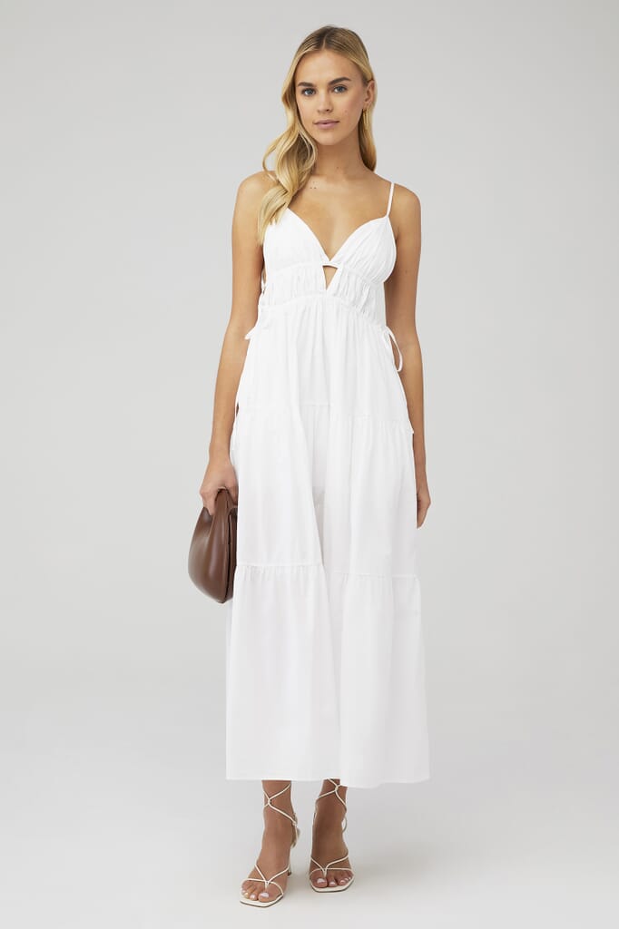 ASTR | Cassie Dress in White| FashionPass