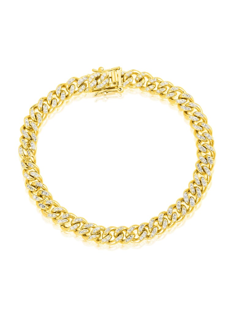 MELINDA MARIA | Cassie Pave Bracelet in Gold| FashionPass