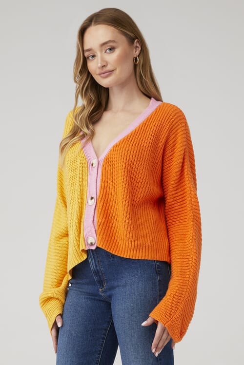 CATALINA COLORBLOCKED CARDIGAN