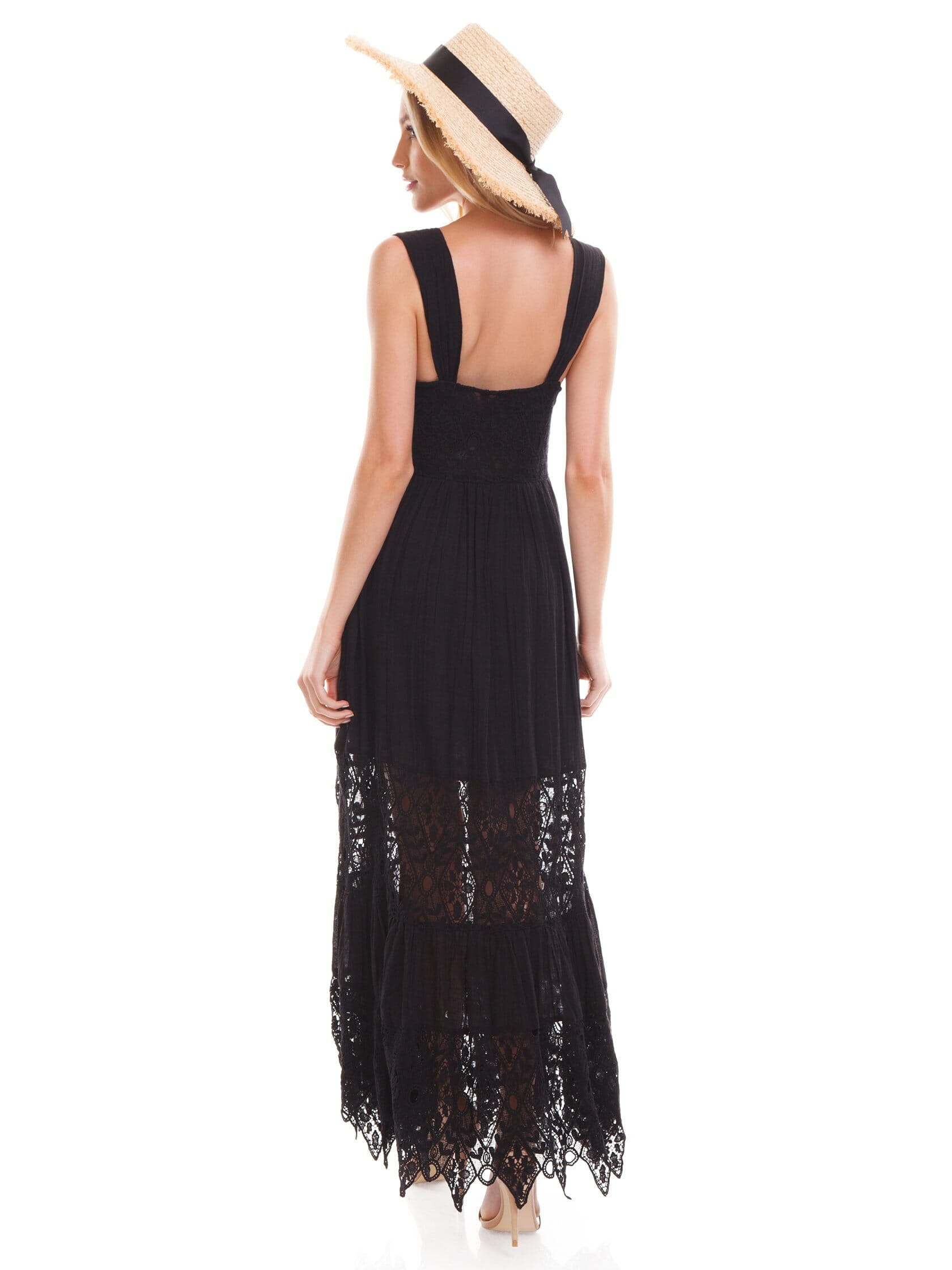 Free People Caught Your Eye Maxi Dress in Black