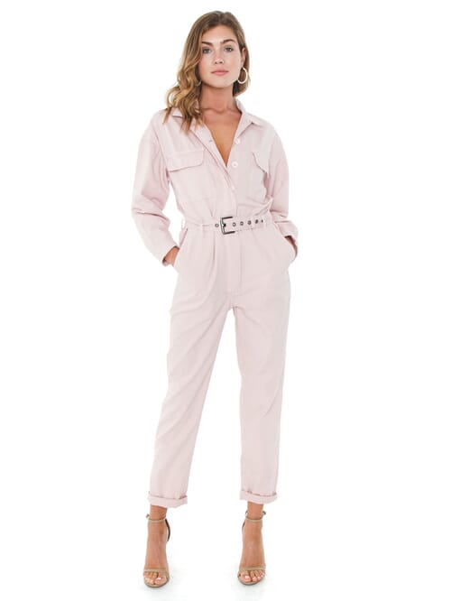 pink janitor jumpsuit